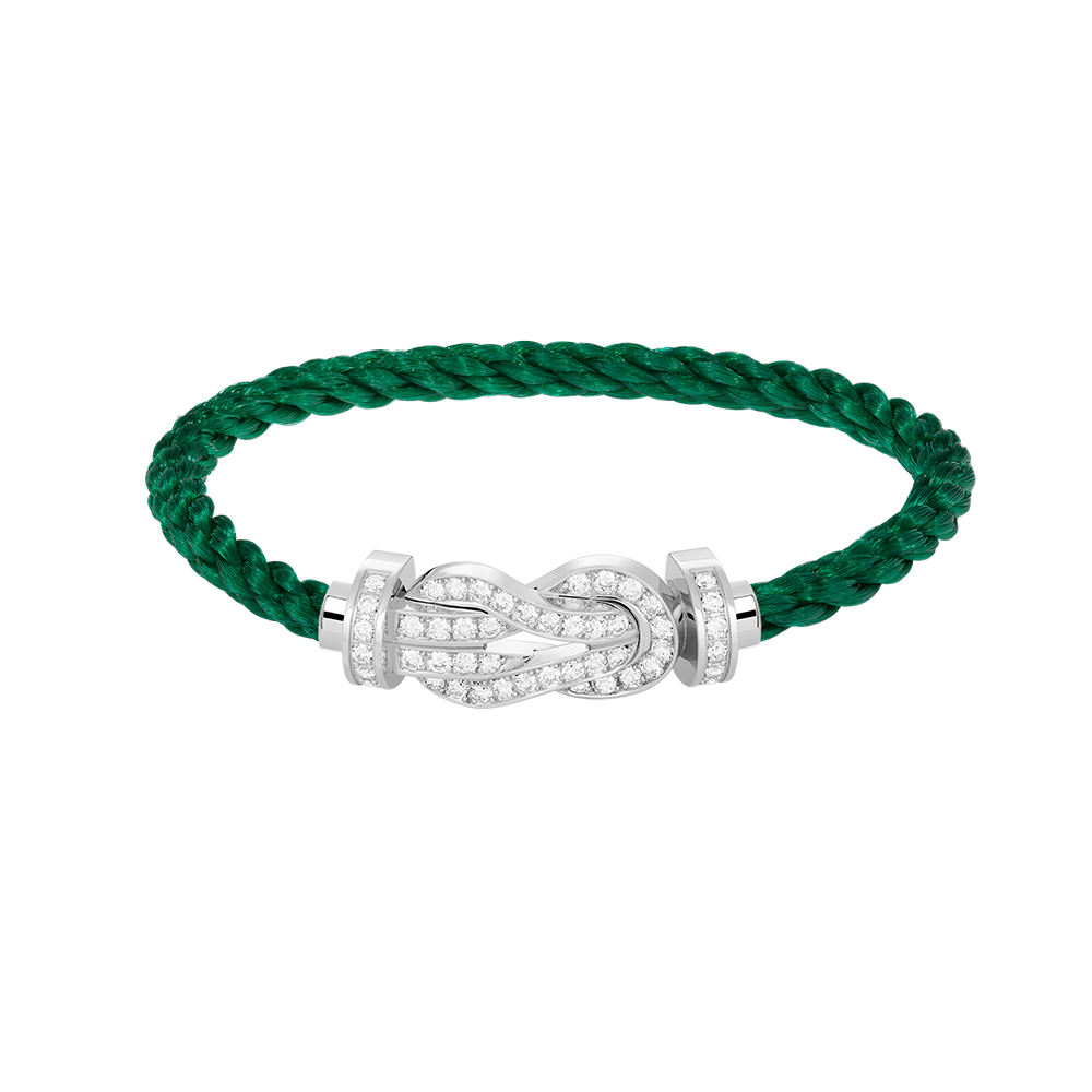 Mysitc CHANCE LARGE 8 FIGURE BUCKLE FULL DIAMOND BRACELET SILVER