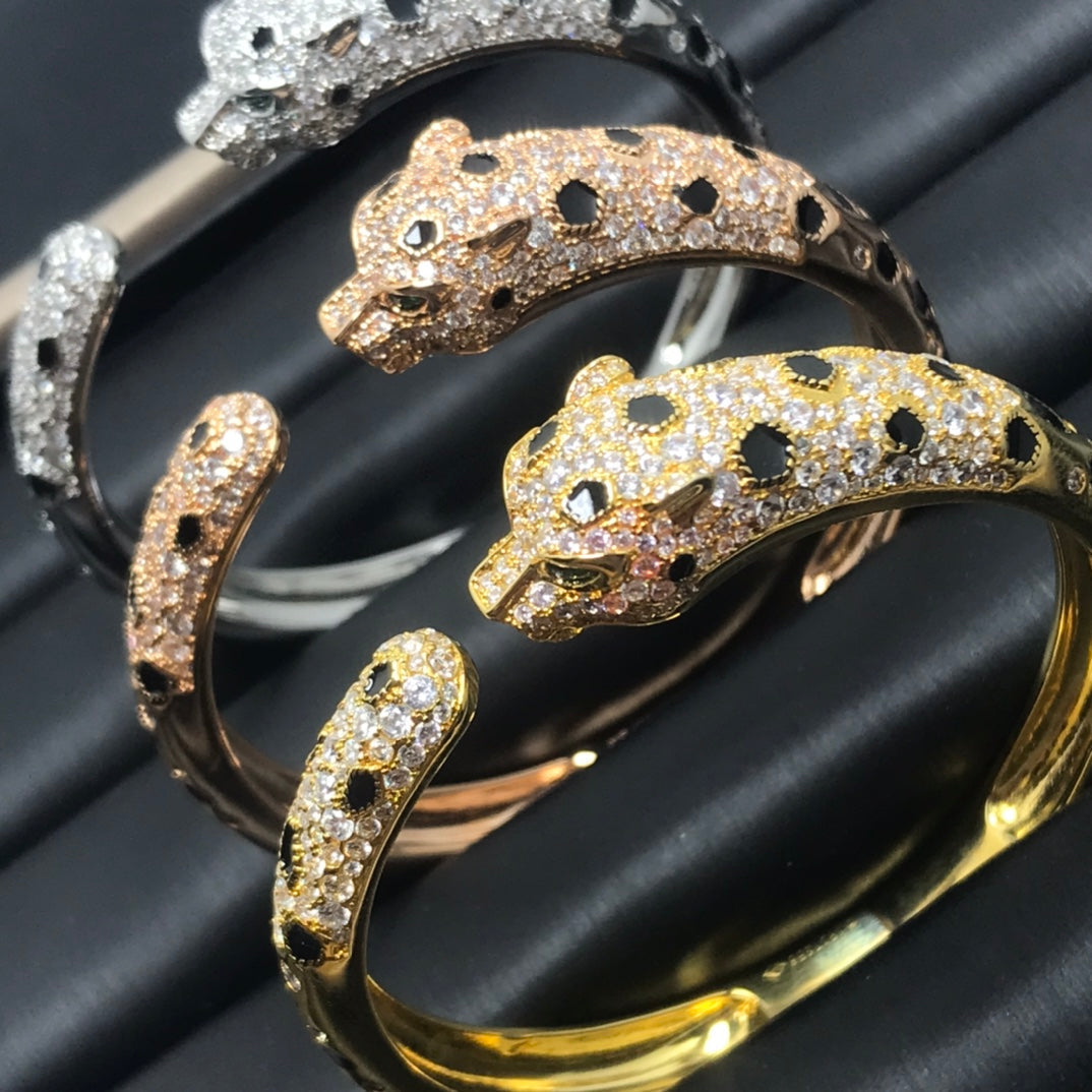 Mystische PANTHERE GROSSES ARMBAND DIAMANTEN