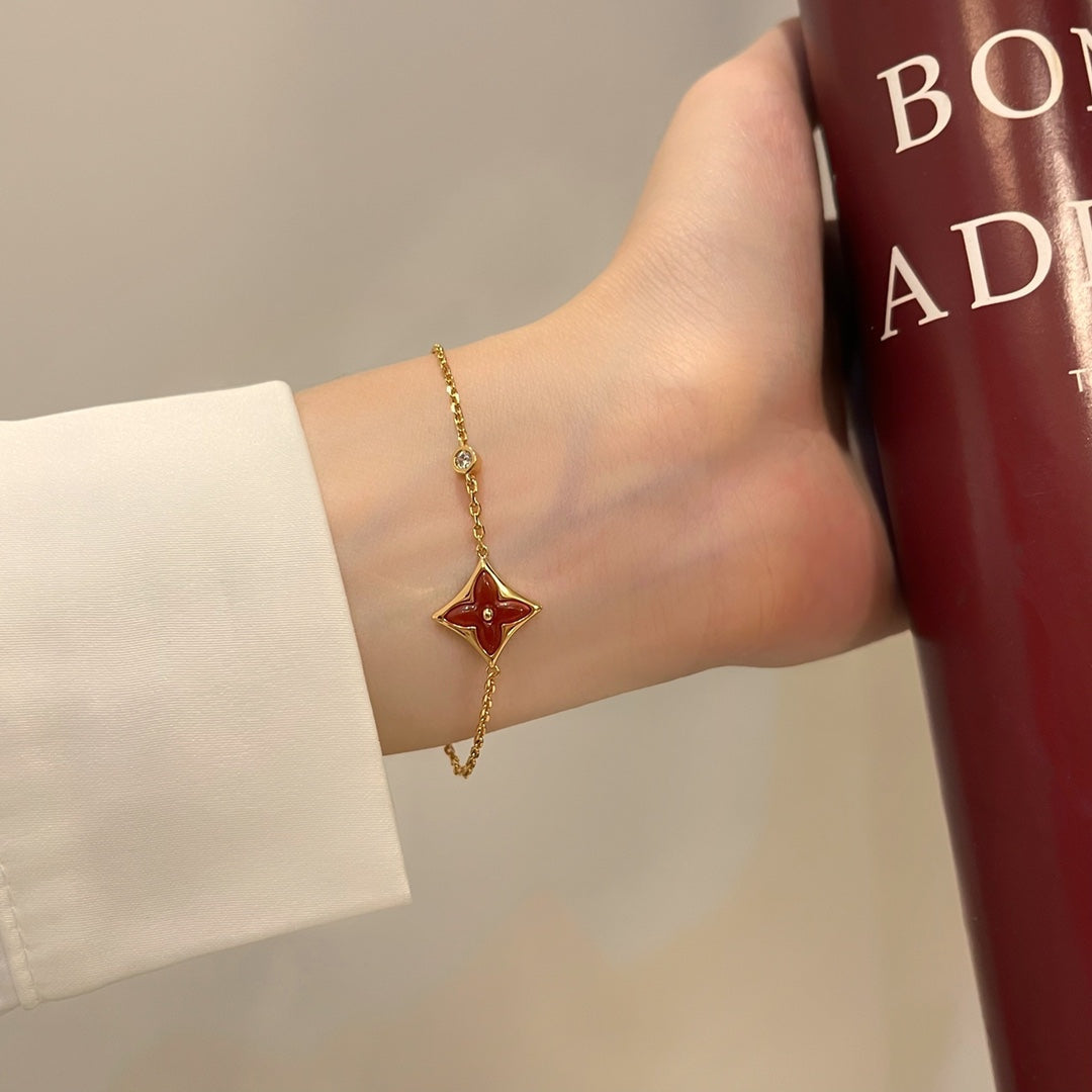 Mystic COLOR STAR KARNEOL ROSÉGOLD DIAMANTARMBAND