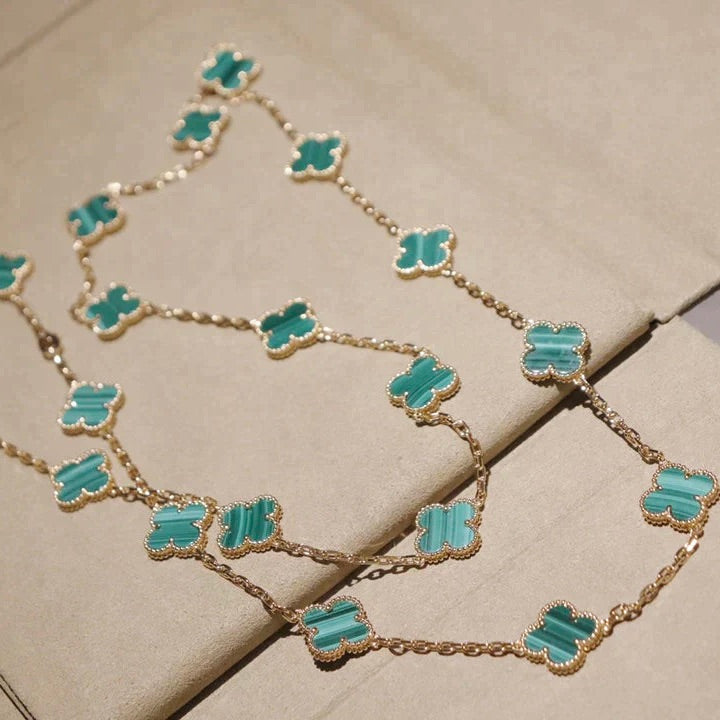 Mysitc CLOVER 20 MOTIFS MALACHITE GOLD