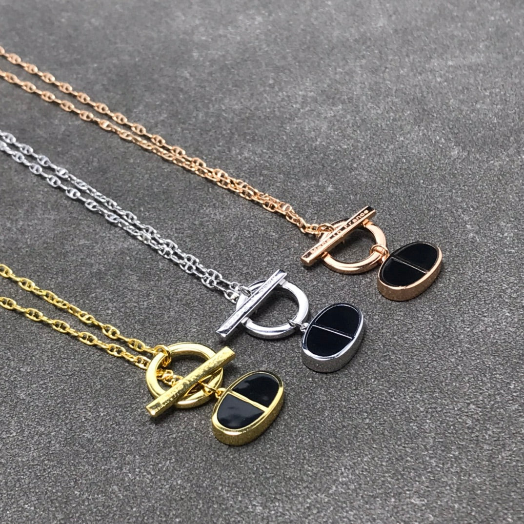 Mysitc CHAINE VERSO BLACK CERAMIC NECKLACE