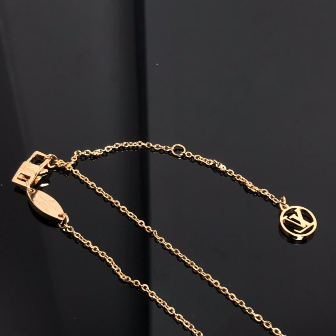 Mysitc COLOR BLOSSOM PINK MOP SUN GOLD NECKLACE