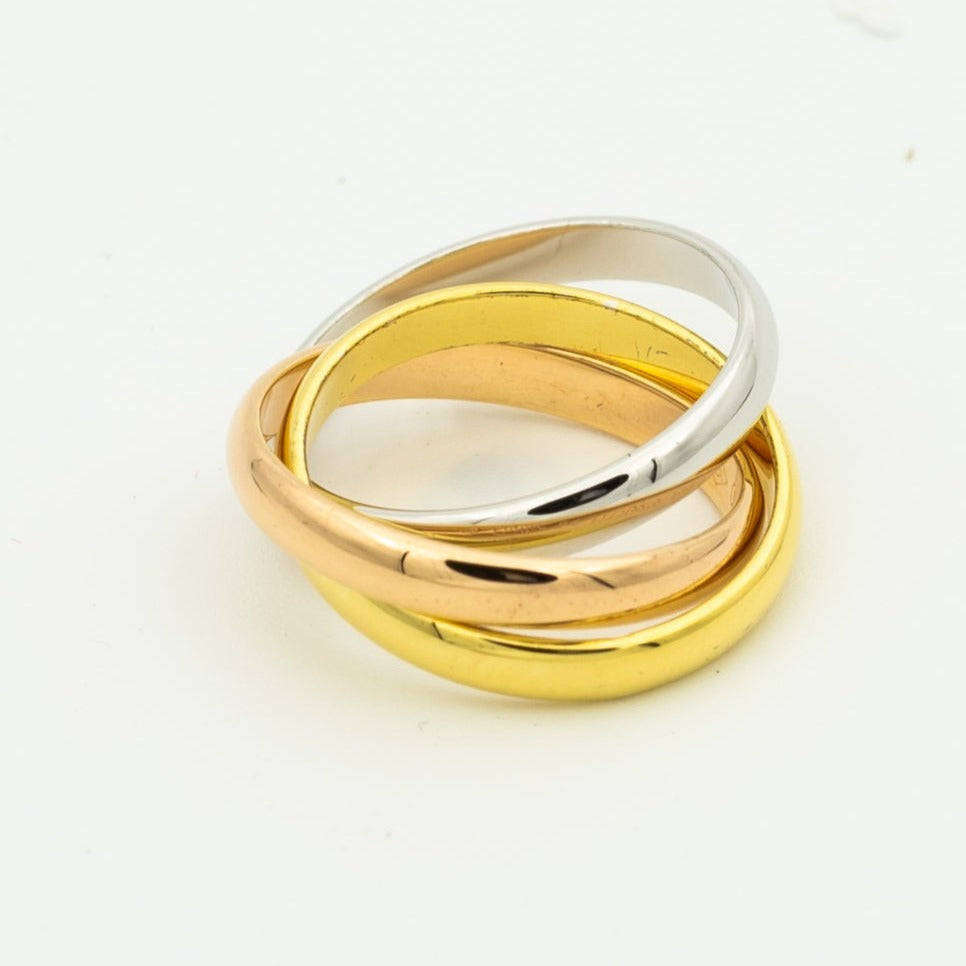 Mystischer TRINITY RING GOLD ROSÉGOLD SILBER