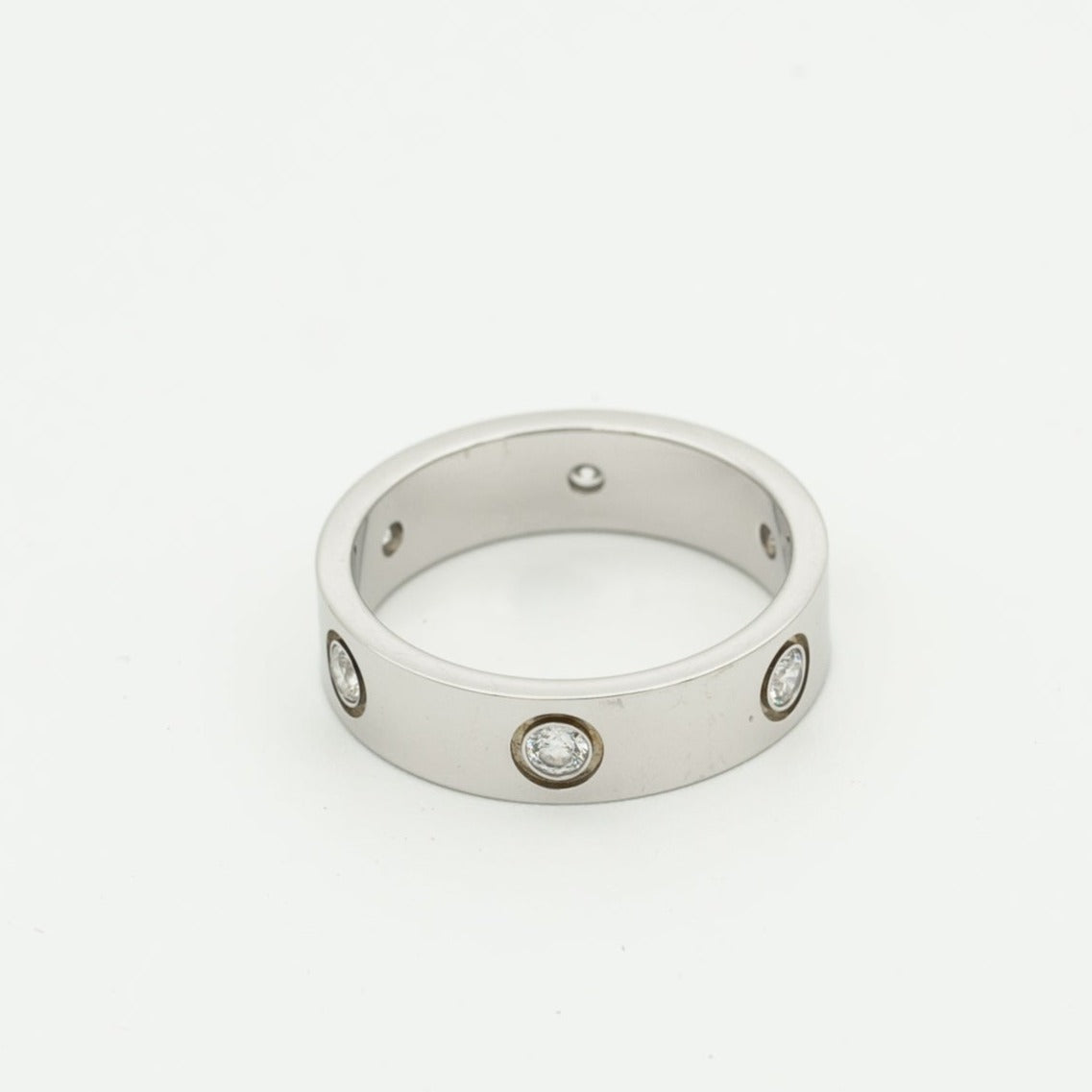 Mysitc LOVE RING 5.5MM 6 DIAMONDS SILVER