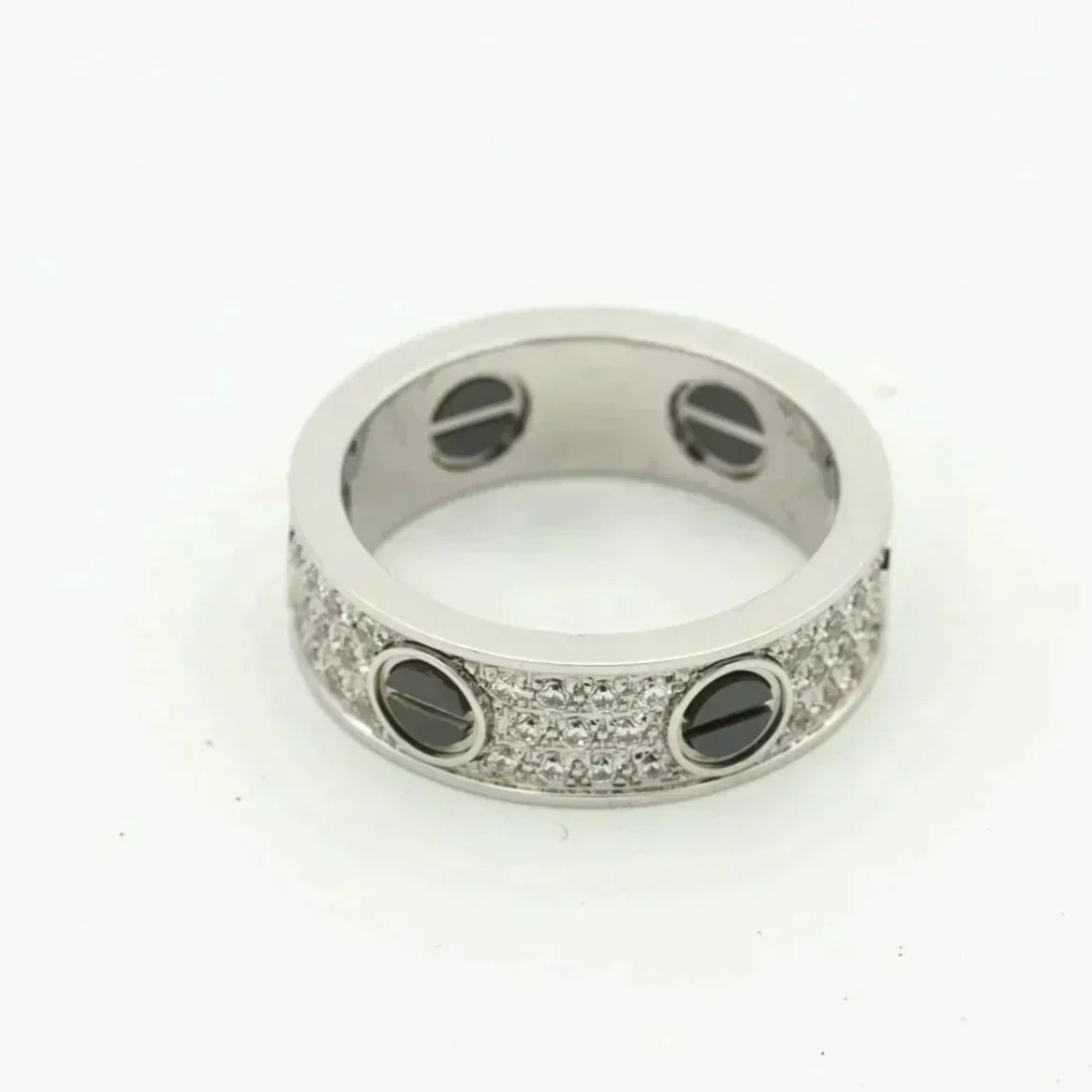 Mysitc LOVE RING 5.5MM DIAMONDS PAVED CERAMIC