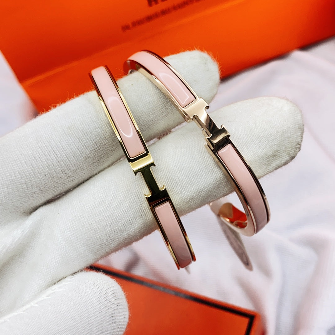 Mysitc CLASSIC HM CLIC PINK 8MM ENAMEL BRACELET