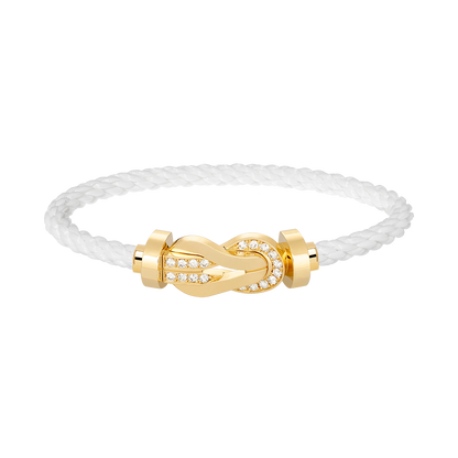 Mysitc CHANCE LARGE 8 FIGURE BUCKLE HALF DIAMOND BRACELET GOLD