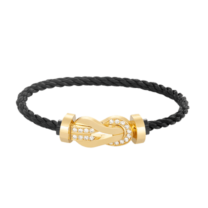 Mysitc CHANCE LARGE 8 FIGURE BUCKLE HALF DIAMOND BRACELET GOLD