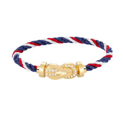 Mysitc CHANCE LARGE 8 FIGURE BUCKLE HALF DIAMOND BRACELET GOLD
