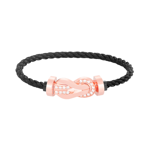 Mysitc CHANCE LARGE 8 FIGURE BUCKLE HALF DIAMOND BRACELET ROSE GOLD