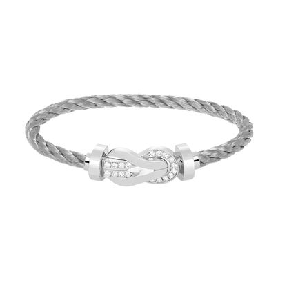 Mysitc CHANCE LARGE 8 FIGURE BUCKLE HALF DIAMOND BRACELET SILVER