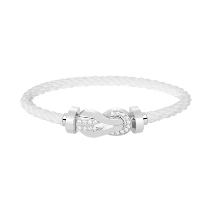 Mysitc CHANCE LARGE 8 FIGURE BUCKLE HALF DIAMOND BRACELET SILVER