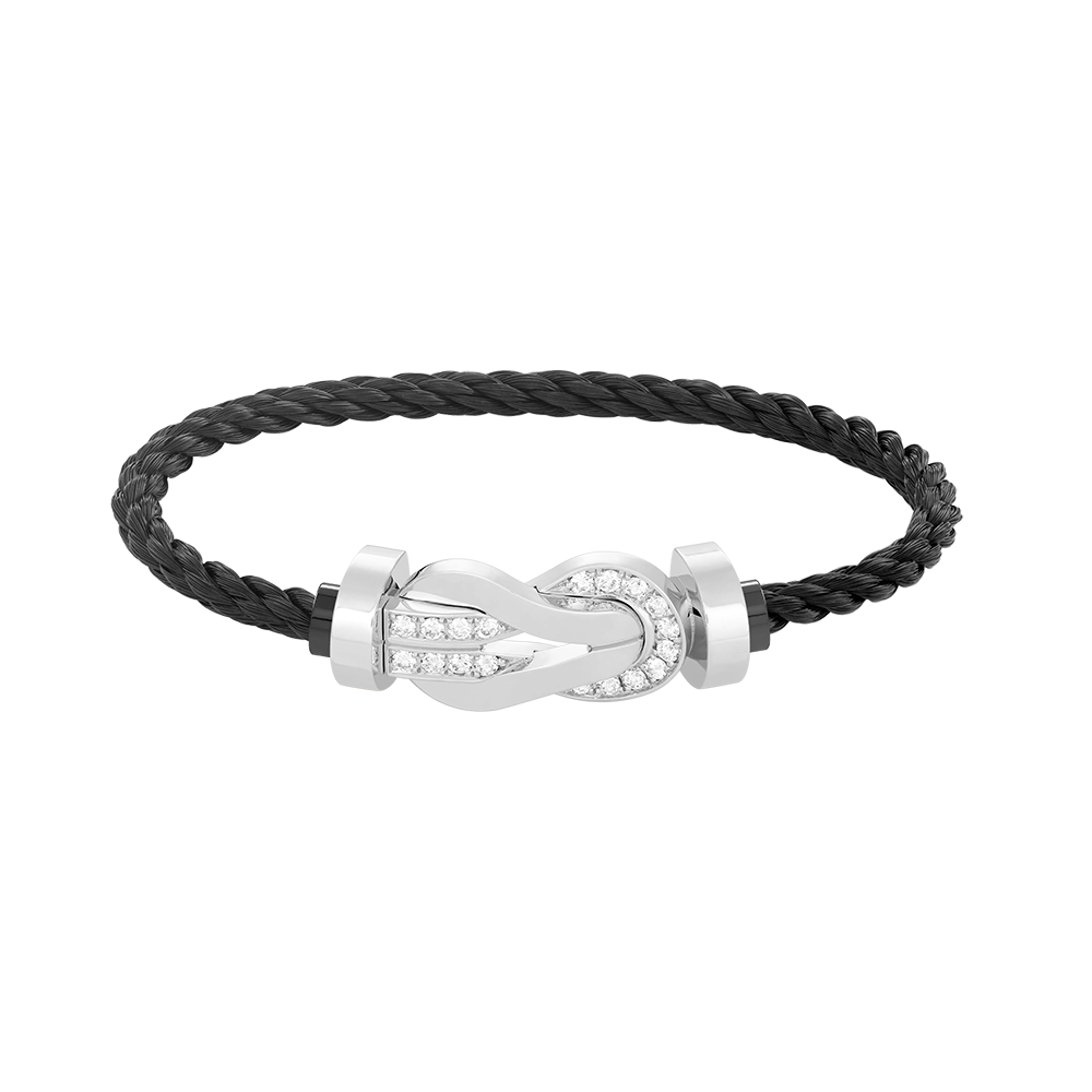 Mysitc CHANCE LARGE 8 FIGURE BUCKLE HALF DIAMOND BRACELET SILVER