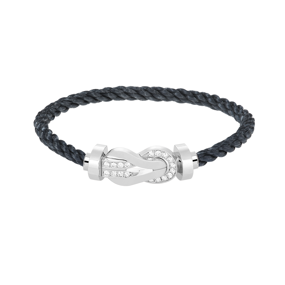 Mysitc CHANCE LARGE 8 FIGURE BUCKLE HALF DIAMOND BRACELET SILVER