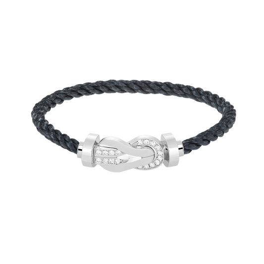 Mysitc CHANCE LARGE 8 FIGURE BUCKLE HALF DIAMOND BRACELET SILVER