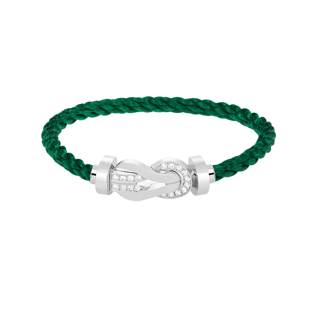 Mysitc CHANCE LARGE 8 FIGURE BUCKLE HALF DIAMOND BRACELET SILVER