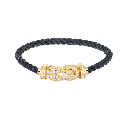 Mysitc CHANCE LARGE 8 FIGURE BUCKLE FULLDIAMOND BRACELET GOLD