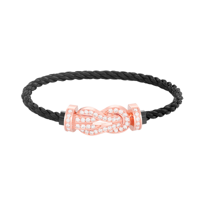 Mysitc CHANCE LARGE 8 FIGURE BUCKLE FULL DIAMOND BRACELET ROSE GOLD