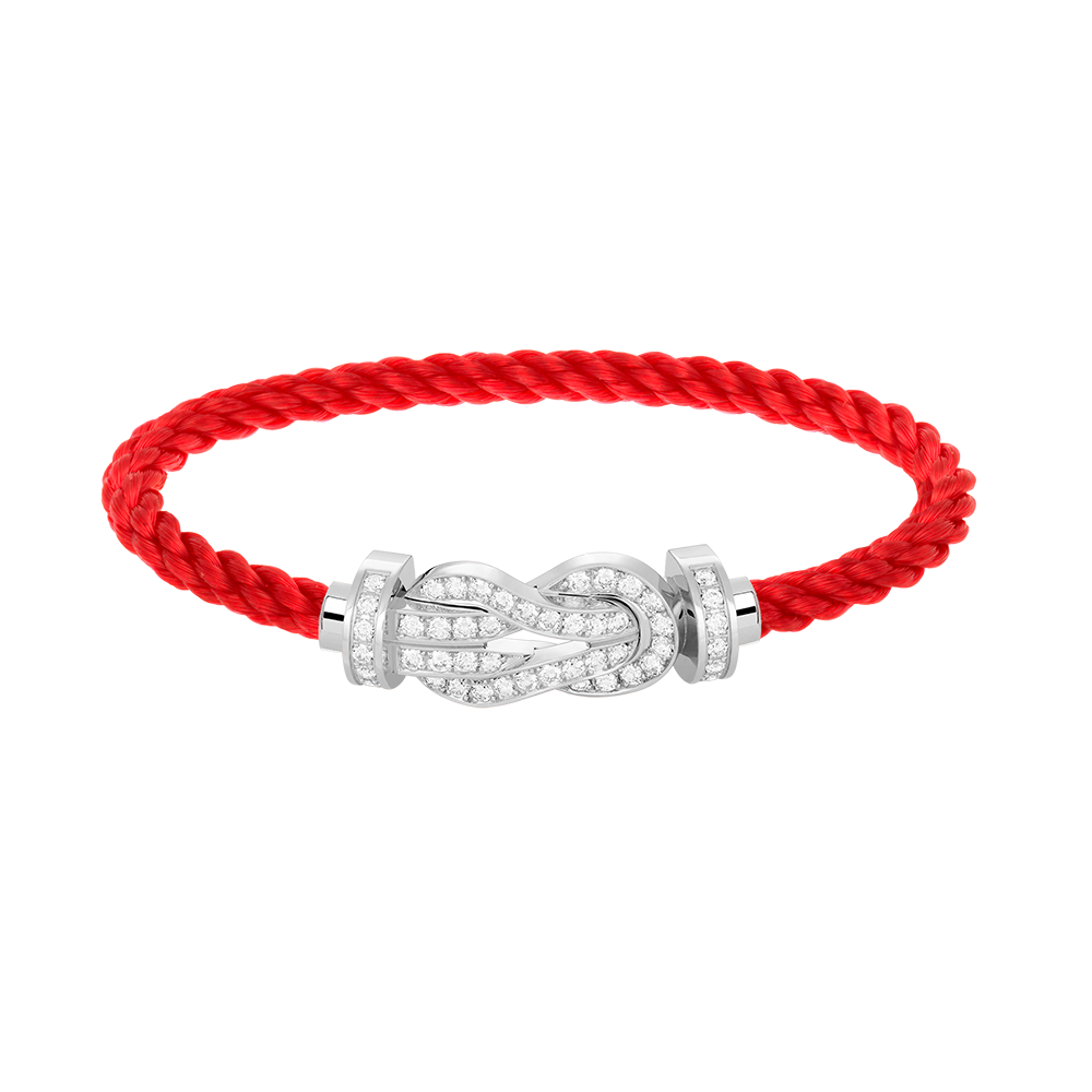 Mysitc CHANCE LARGE 8 FIGURE BUCKLE FULL DIAMOND BRACELET SILVER