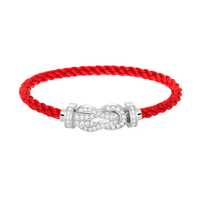 Mysitc CHANCE LARGE 8 FIGURE BUCKLE FULL DIAMOND BRACELET SILVER
