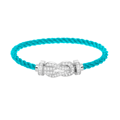 Mysitc CHANCE LARGE 8 FIGURE BUCKLE FULL DIAMOND BRACELET SILVER