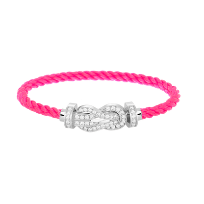 Mysitc CHANCE LARGE 8 FIGURE BUCKLE FULL DIAMOND BRACELET SILVER