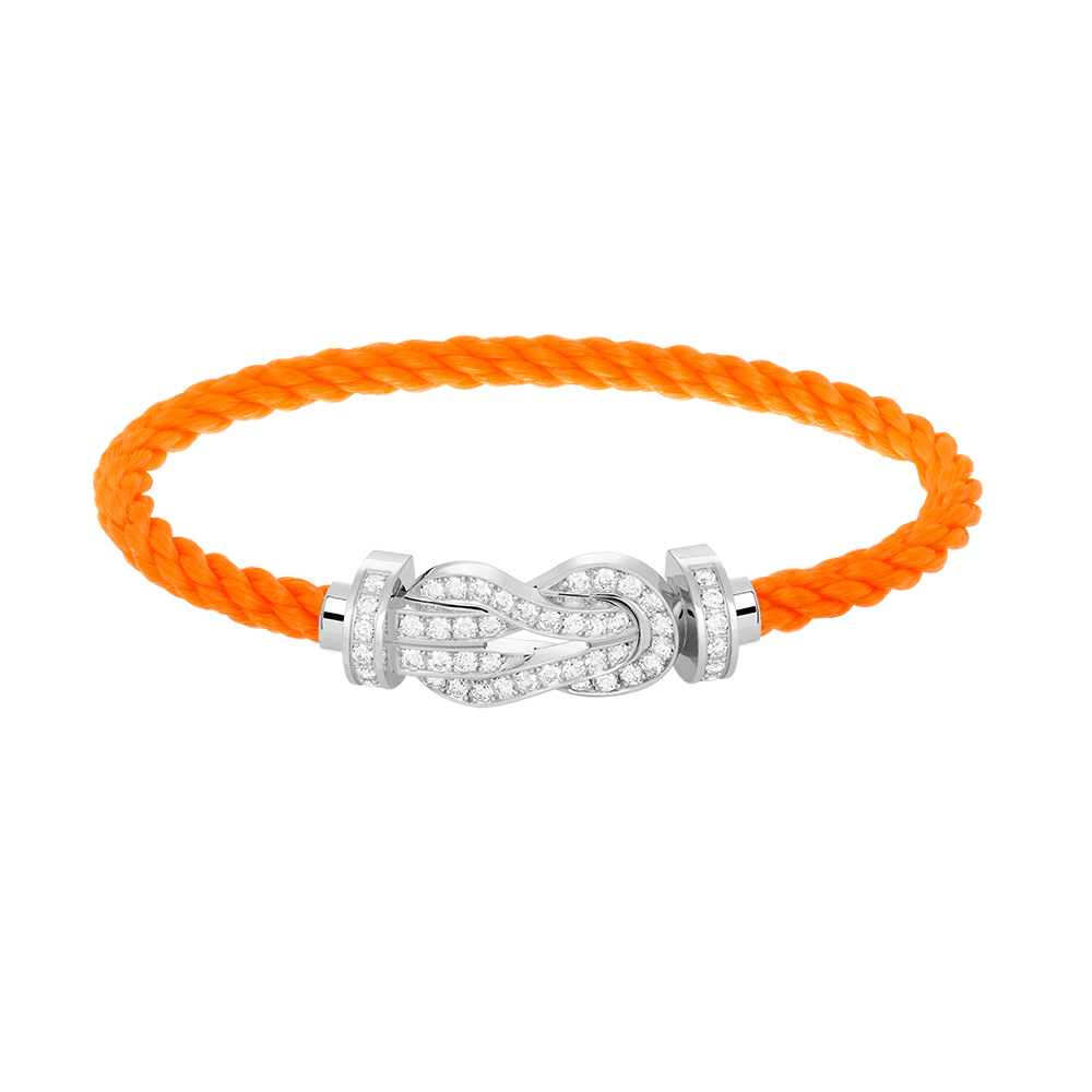 Mysitc CHANCE LARGE 8 FIGURE BUCKLE FULL DIAMOND BRACELET SILVER