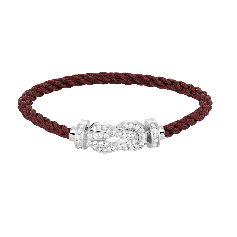 Mysitc CHANCE LARGE 8 FIGURE BUCKLE FULL DIAMOND BRACELET SILVER