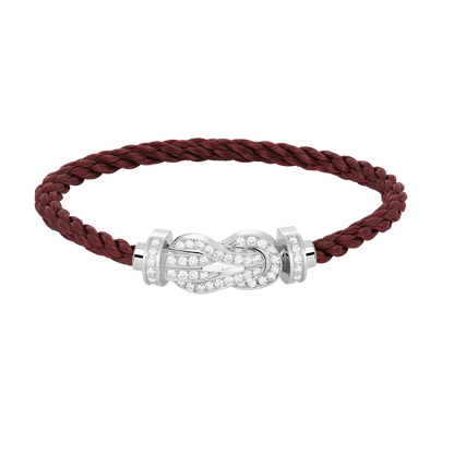 Mysitc CHANCE LARGE 8 FIGURE BUCKLE FULL DIAMOND BRACELET SILVER