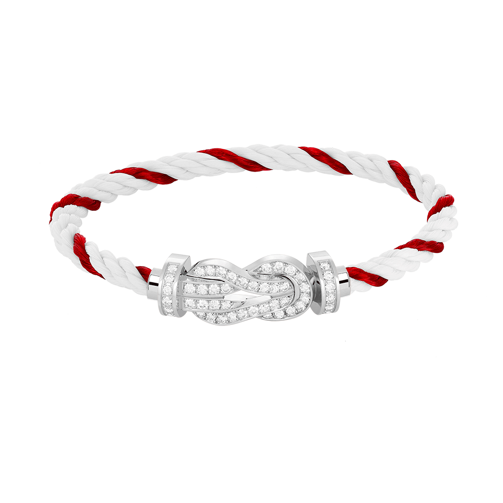 Mysitc CHANCE LARGE 8 FIGURE BUCKLE FULL DIAMOND BRACELET SILVER