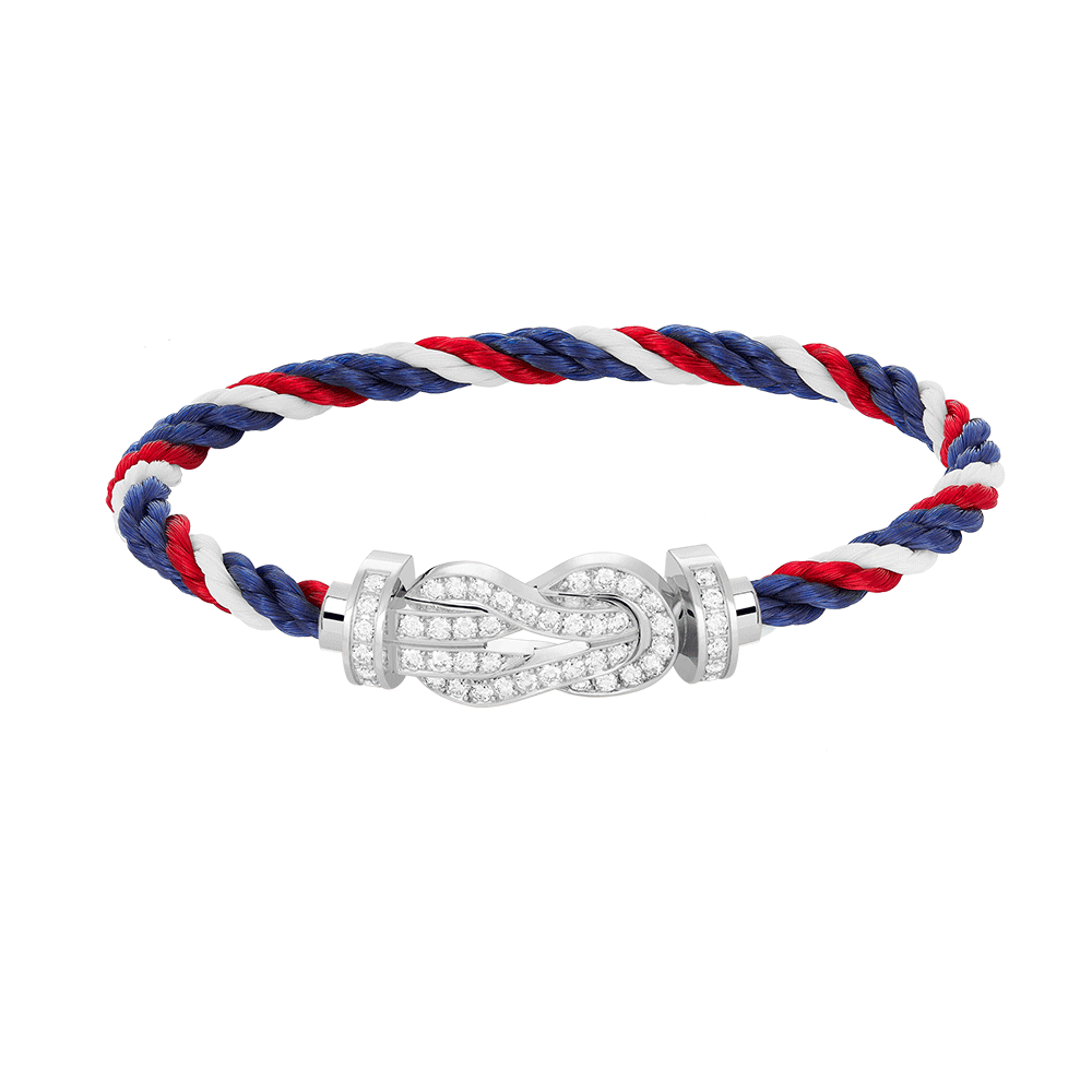 Mysitc CHANCE LARGE 8 FIGURE BUCKLE FULL DIAMOND BRACELET SILVER