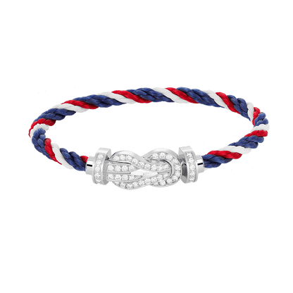 Mysitc CHANCE LARGE 8 FIGURE BUCKLE FULL DIAMOND BRACELET SILVER