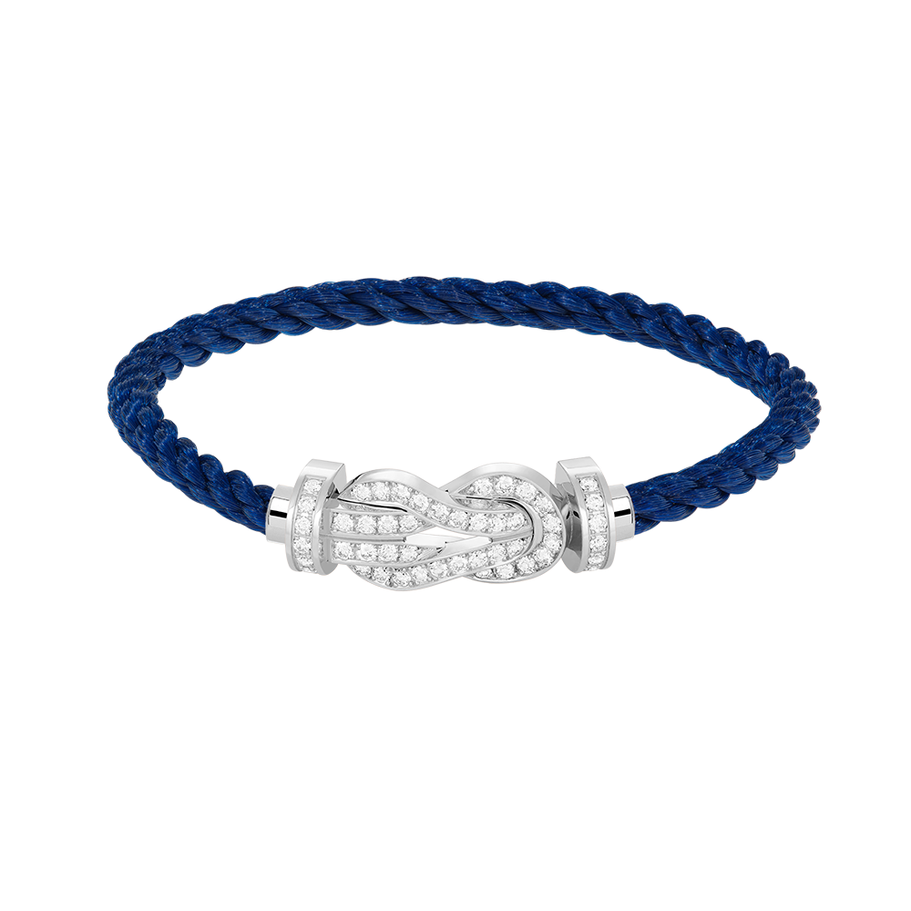 Mysitc CHANCE LARGE 8 FIGURE BUCKLE FULL DIAMOND BRACELET SILVER
