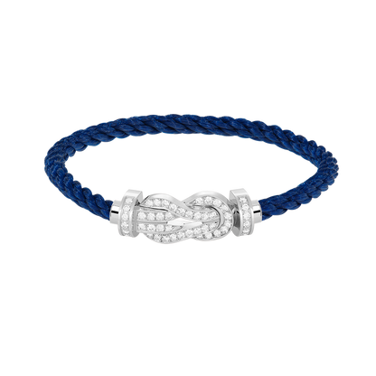 Mysitc CHANCE LARGE 8 FIGURE BUCKLE FULL DIAMOND BRACELET SILVER
