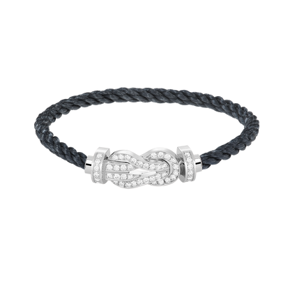 Mysitc CHANCE LARGE 8 FIGURE BUCKLE FULL DIAMOND BRACELET SILVER