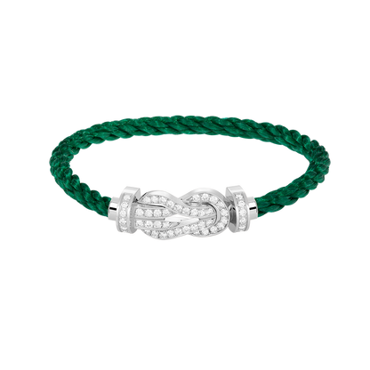 Mysitc CHANCE LARGE 8 FIGURE BUCKLE FULL DIAMOND BRACELET SILVER
