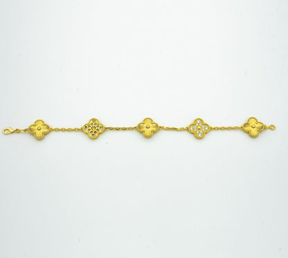 [Mysitc ]New  CLOVER 5 MOTIF LASER BRACELET COLLECTION