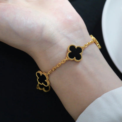 [Mysitc ]New CLOVER 5 MOTIF ONYXS BRACELET COLLECTION