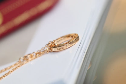 Mysitc LOVE NECKLACE ADJUSTABLE ROSE GOLD 2 DIAMOND