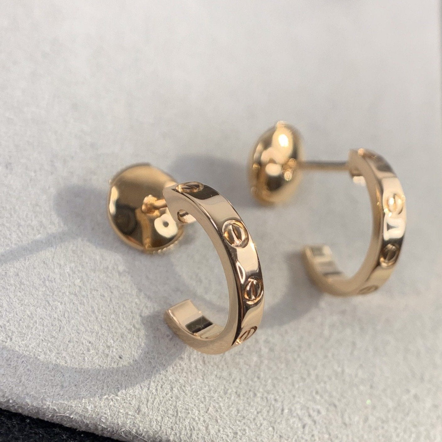 Mysitc LOVE EARRINGS 2.65MM PINK GOLD