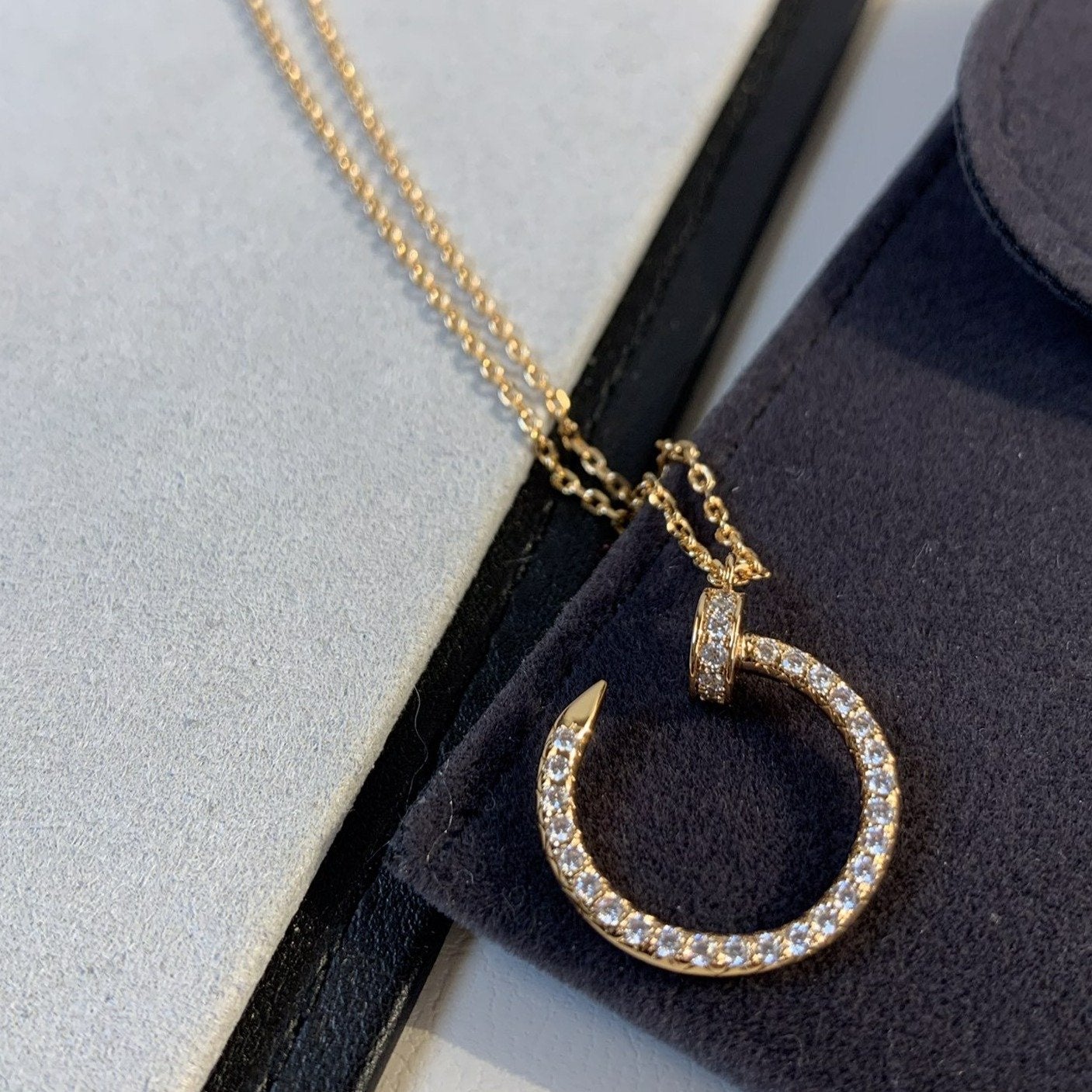 Mysitc JUSTE NECKLACE PINK GOLD DIAMONDS