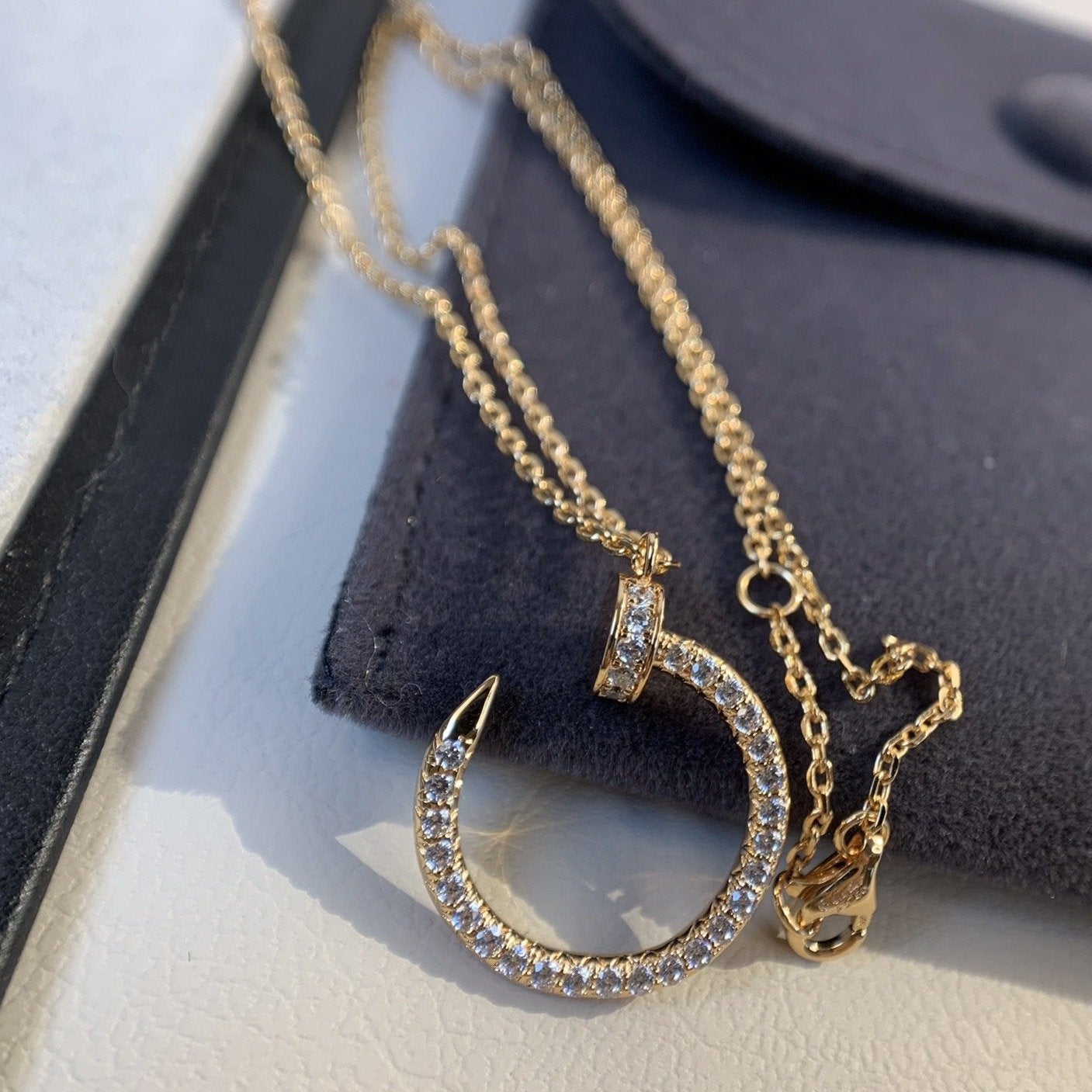 Mysitc JUSTE NECKLACE PINK GOLD DIAMONDS