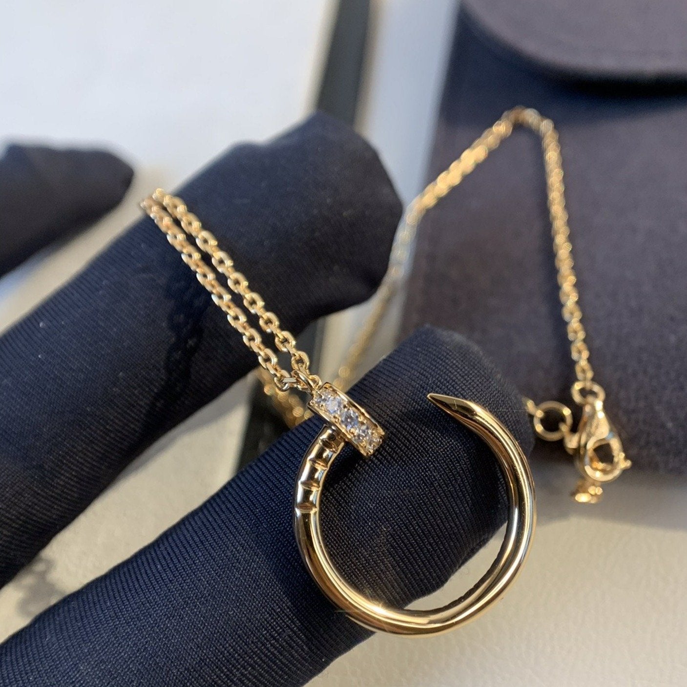 Mysitc JUSTE NECKLACE PINK GOLD DIAMONDS