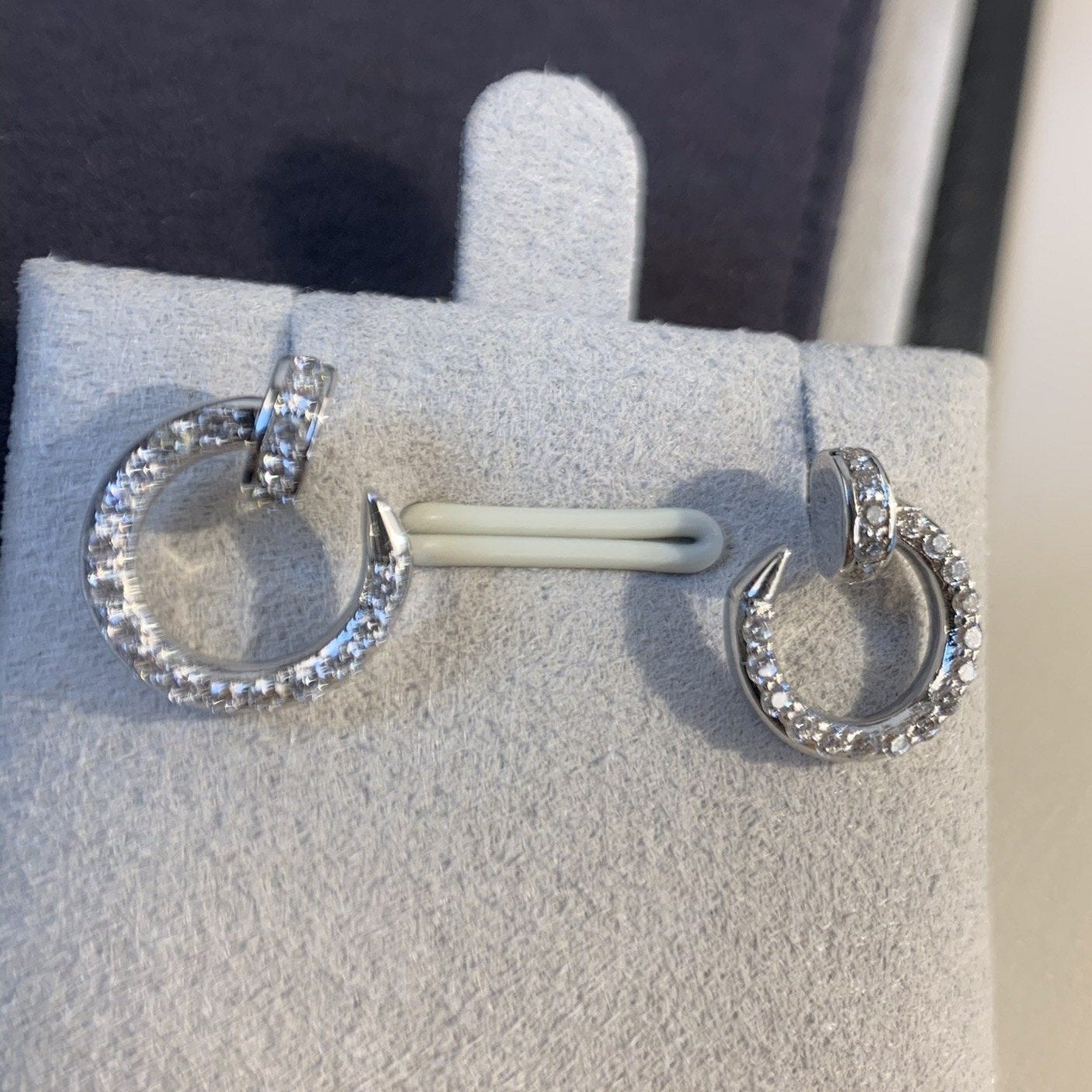 Mysitc JUSTE EARRINGS SILVER DIAMONDS