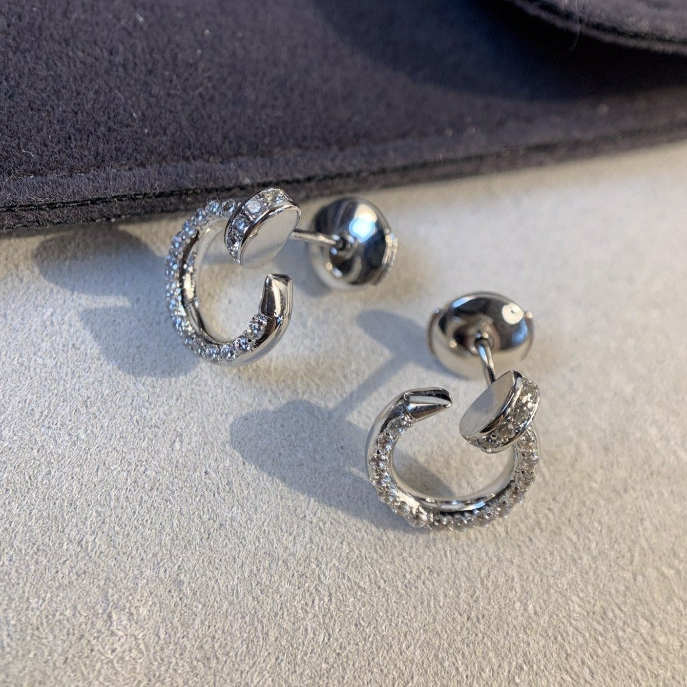 Mysitc JUSTE EARRINGS SILVER DIAMONDS