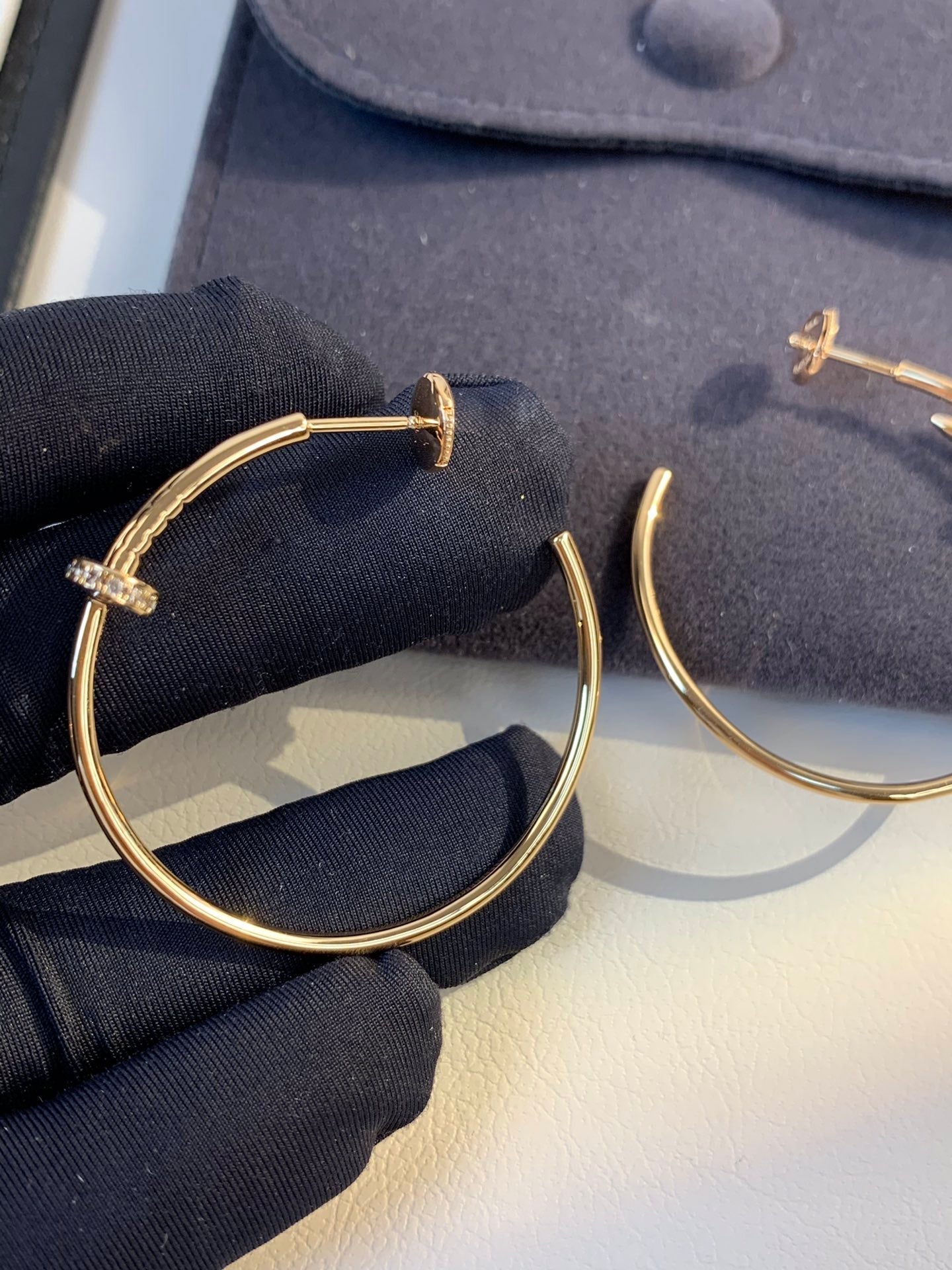 Mysitc JUSTE EARRINGS GOLD DIAMONDS 1.8MM