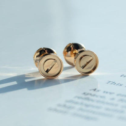 Mysitc LOVE EARRINGS PINK GOLD 10MM