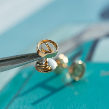 Mysitc LOVE EARRINGS PINK GOLD 10MM