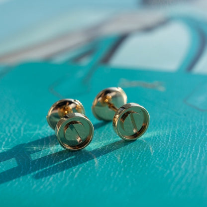 Mysitc LOVE EARRINGS PINK GOLD 10MM