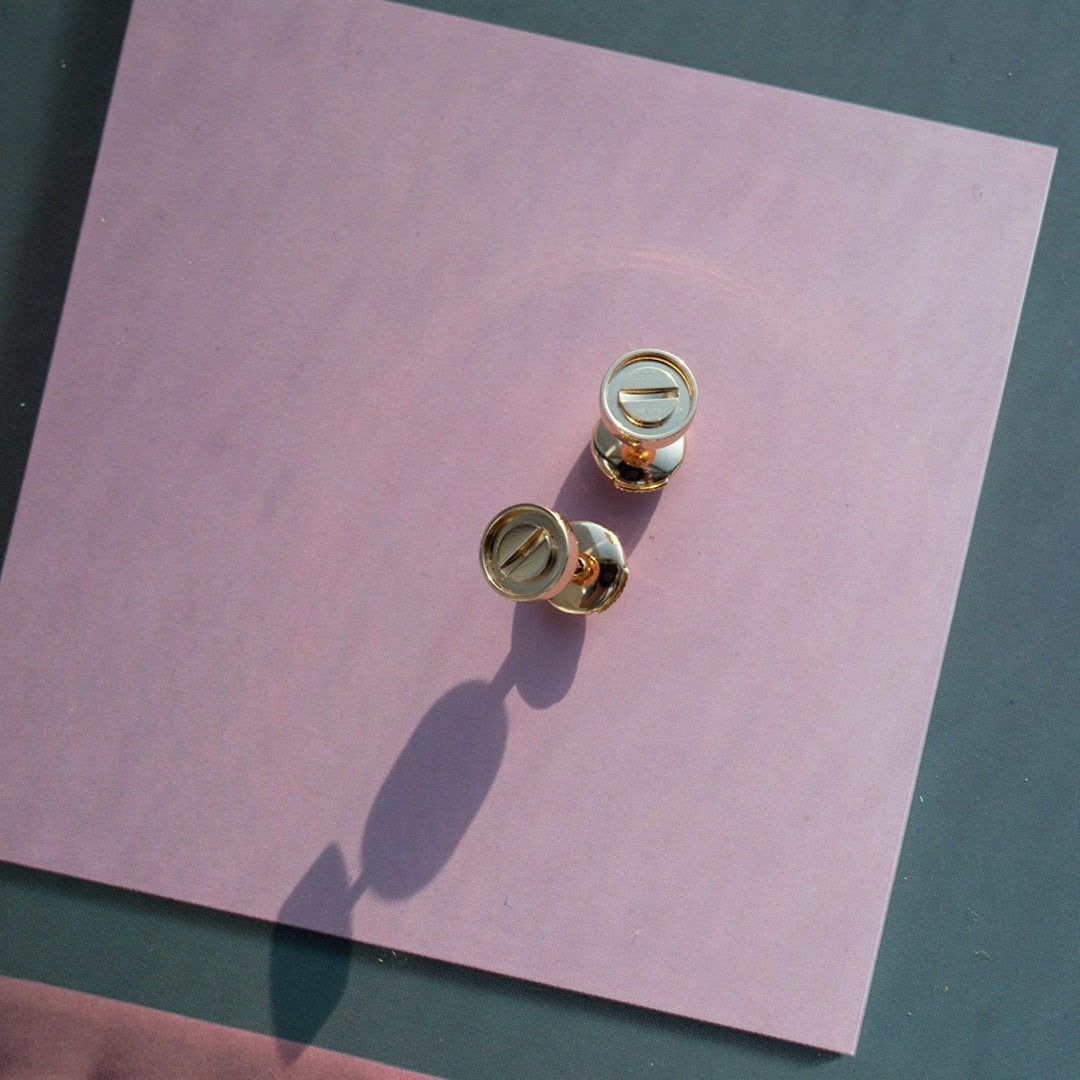 Mysitc LOVE EARRINGS PINK GOLD 10MM